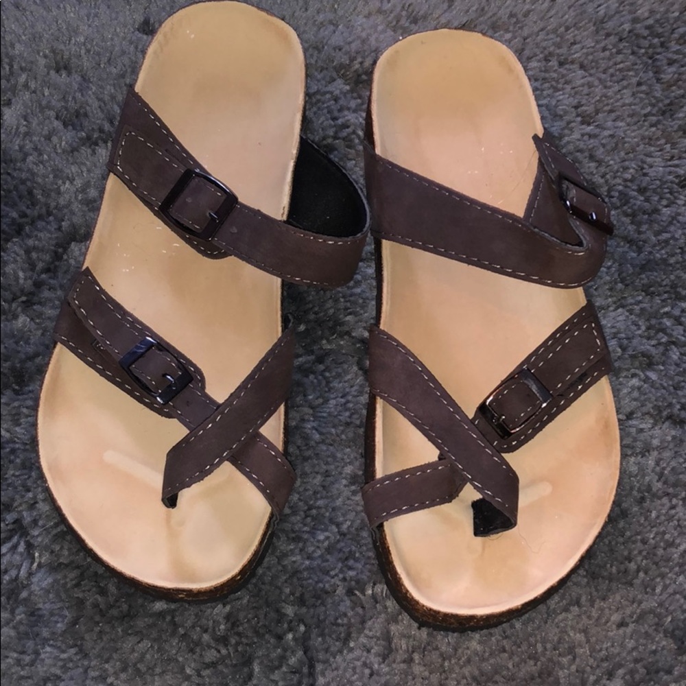 Double buckle sandals